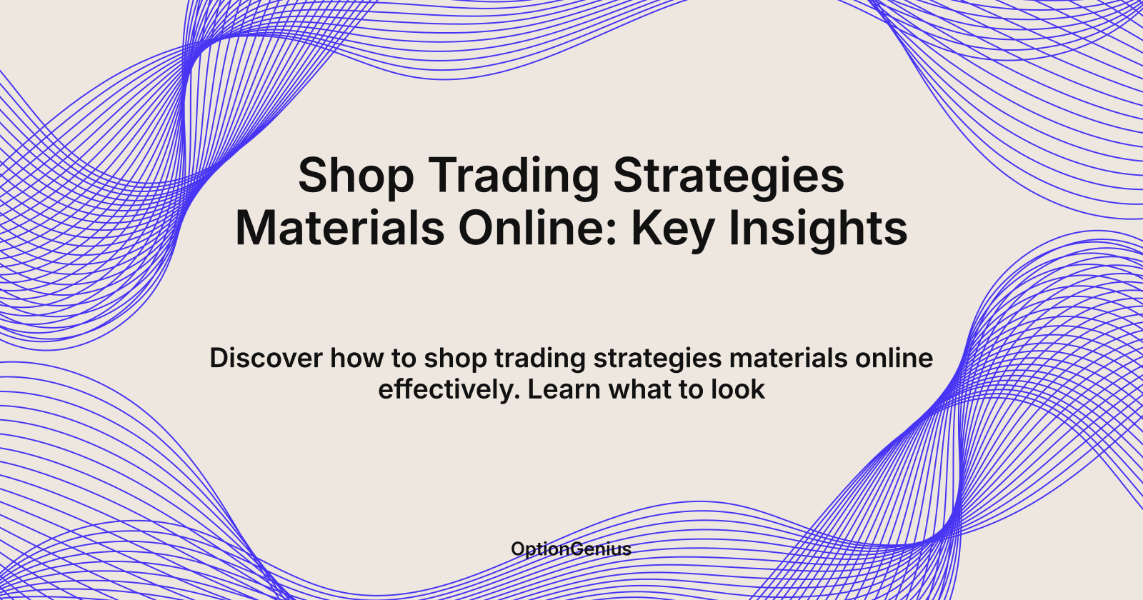 Shop Trading Strategies Materials Online: Key Insights