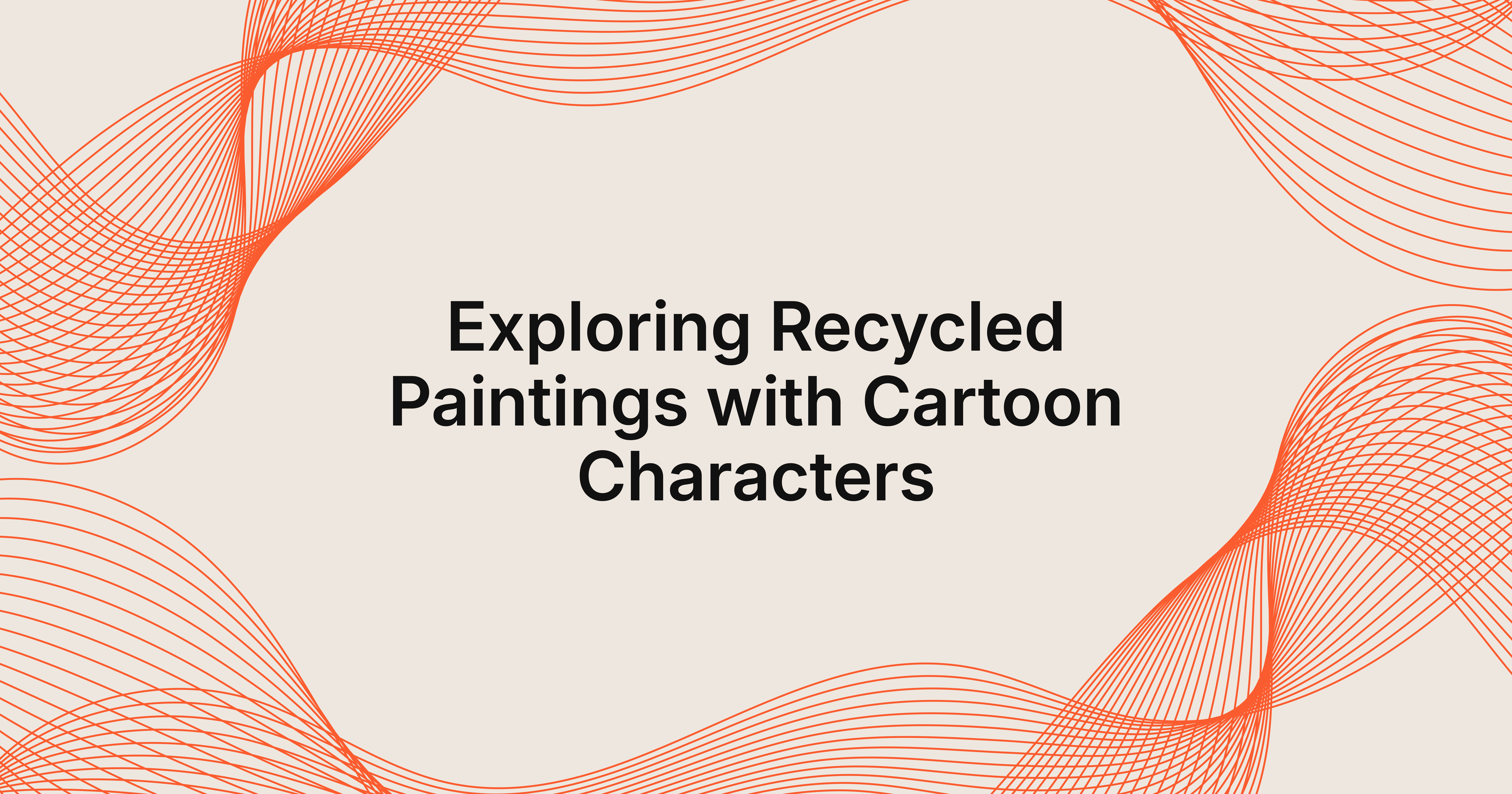recycled paintings with cartoon characters