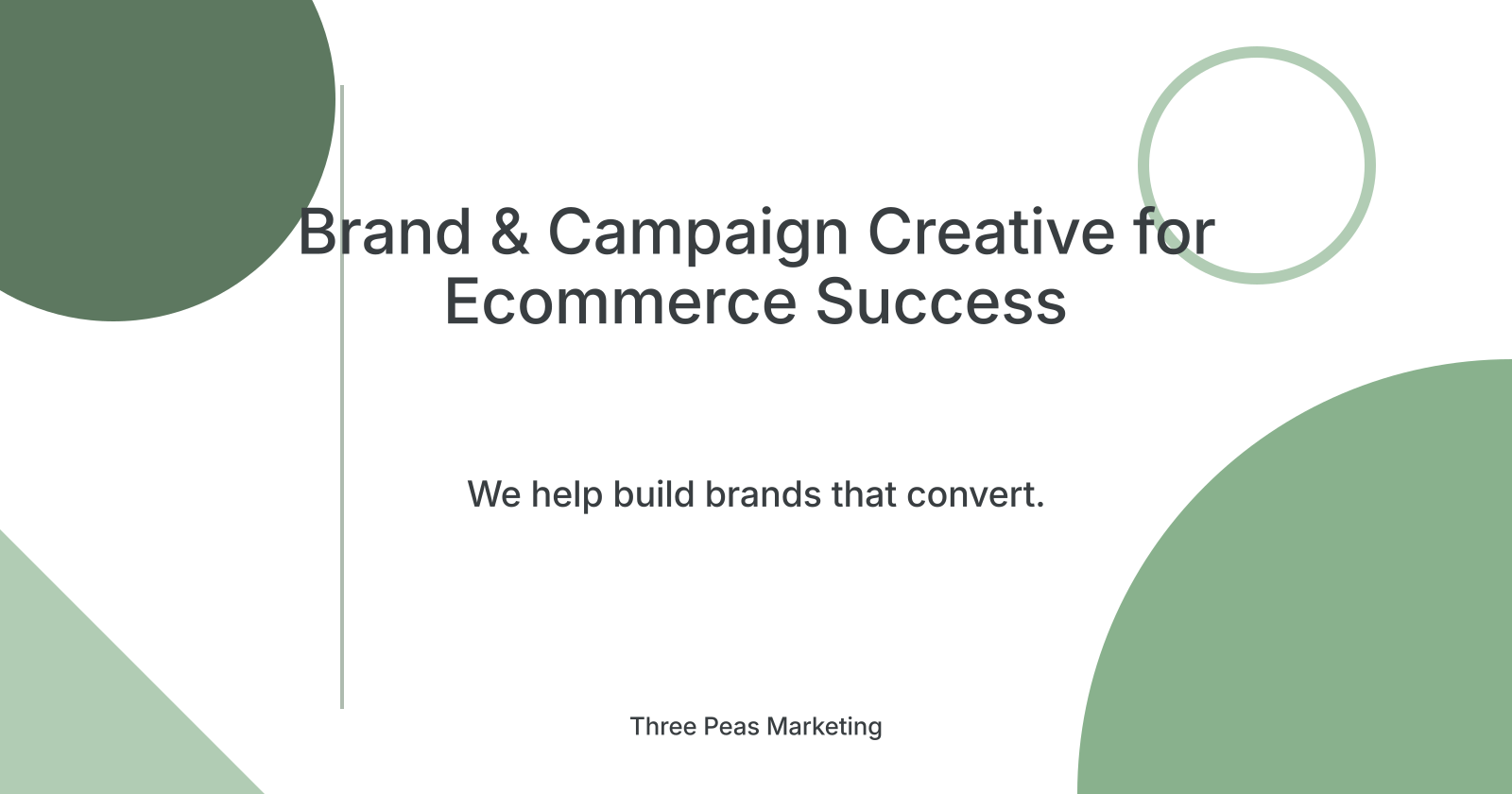 Brand & Campaign Creative for Ecommerce Success